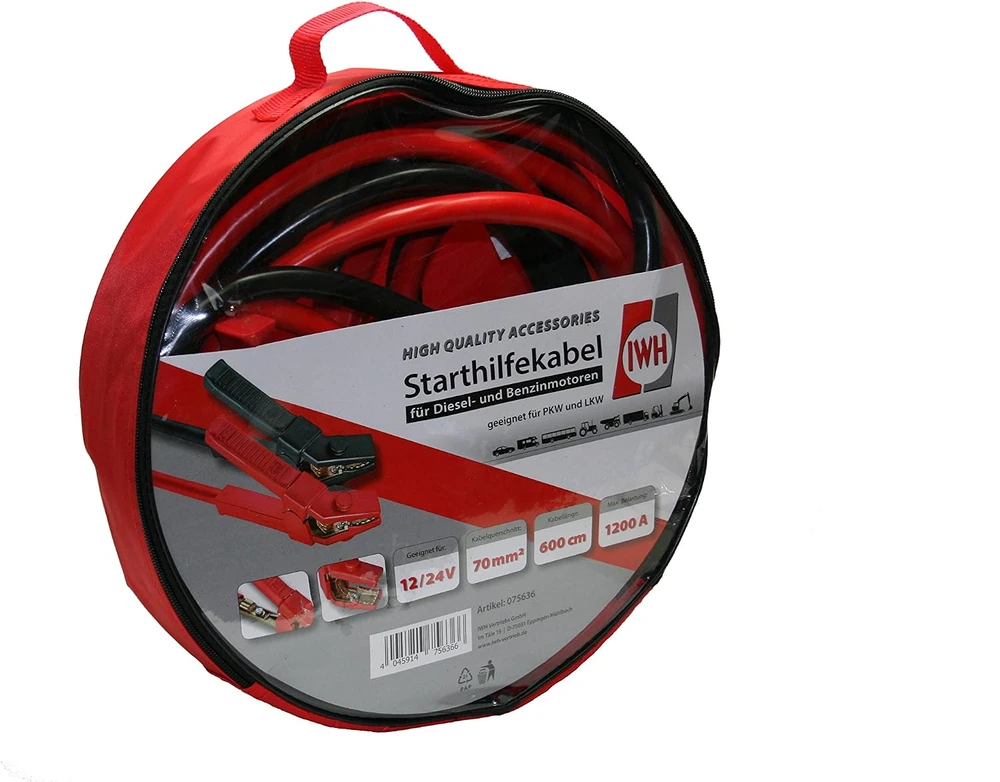 IWH užvedimo laidai, 70 mm², 6 m, iš variu dengto aliuminio, 075636