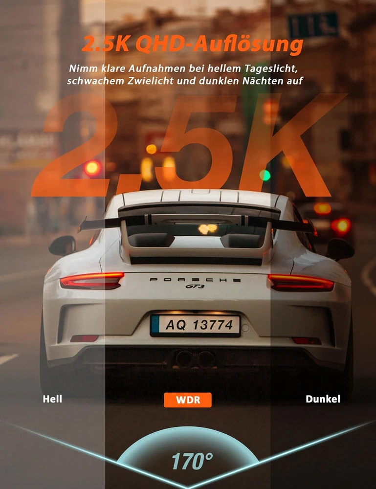 iZEEKER automobilinis vaizdo registratorius 1080p su Wi-Fi, 170° kampu ir G jutikliu iD240