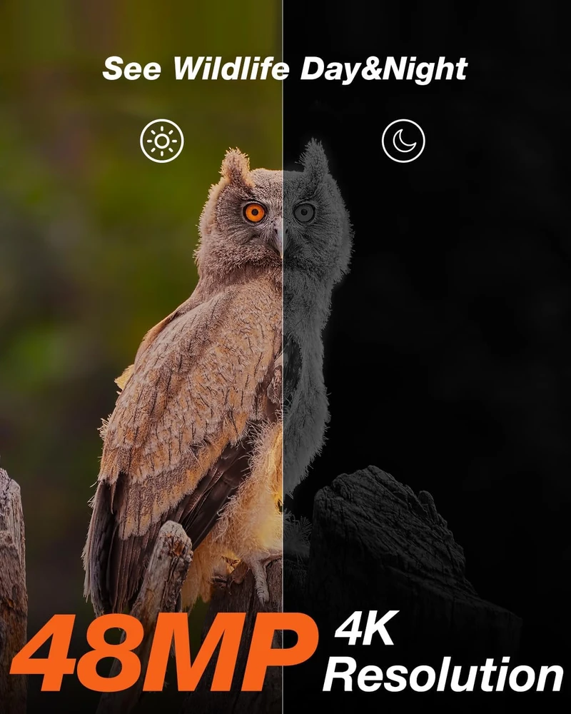 iZEEKER saulės energija maitinama miško kamera iG220, 36 MP, naktinis matymas, IP66