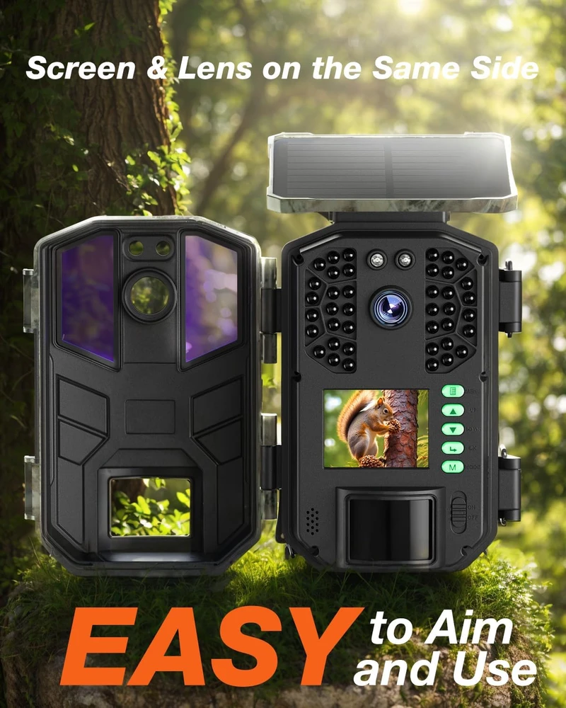 iZEEKER saulės medžioklinė kamera 4K 64 MP, Wi-Fi 6 ir Bluetooth, iG420S-AI-FR