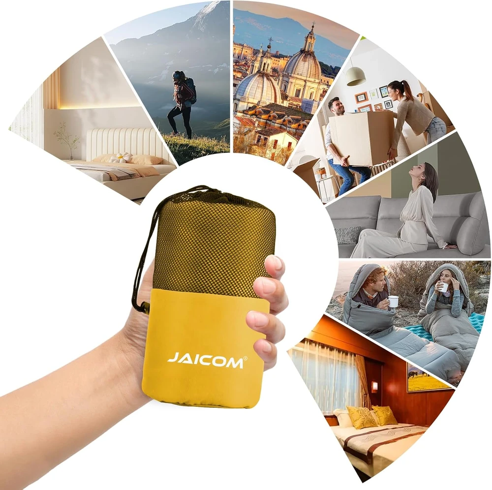Jaicom ultralengvas miego maišas 220 x 90 cm su užtrauktuku, poliesteris, JCM-GZD03