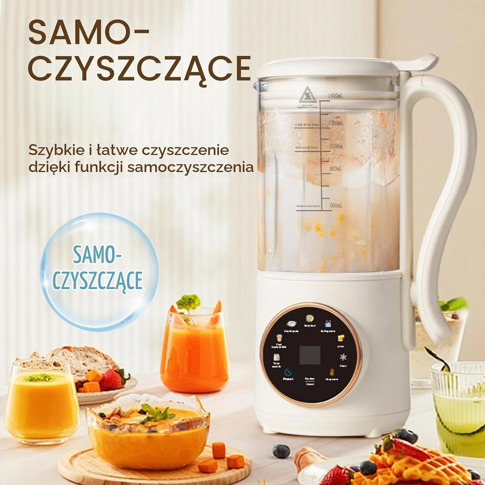 JAOGAUS augalinio pieno gaminimo aparatas 1400 ml, 800 W, 12 ašmenų, JX-319