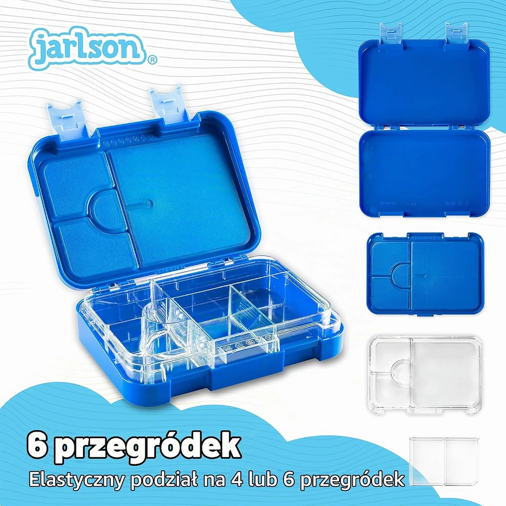 Jarlson vaikiška pietų dėžutė, 6 skyriai, 800 ml, TONI