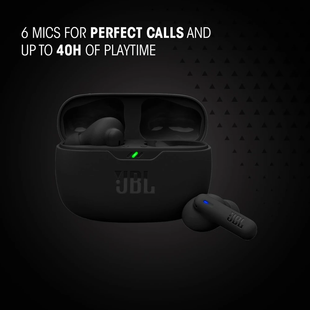 JBL belaidės į ausis įdedamos Bluetooth ausinės su ANC, 40 val. JBLWBEAM2BLK