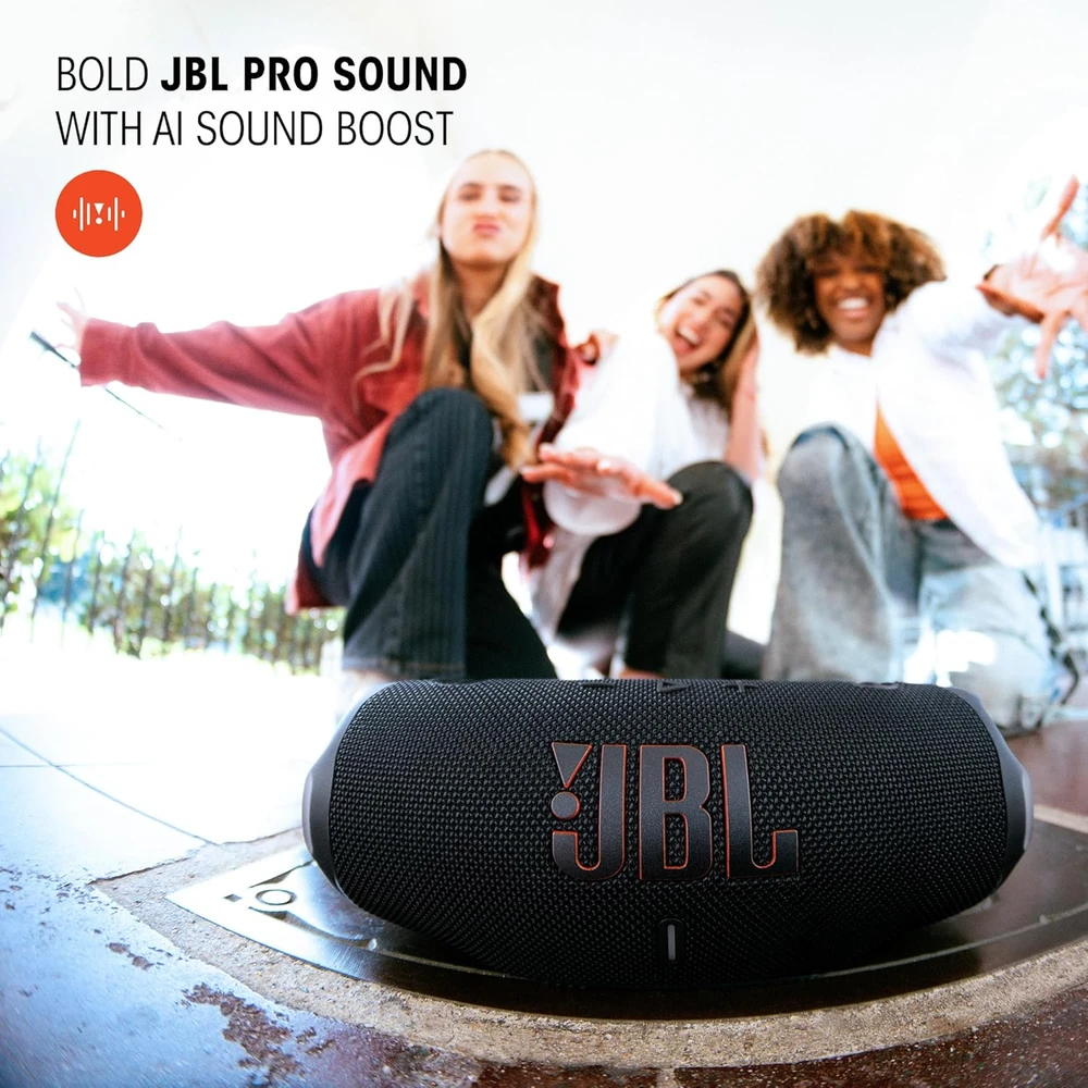 JBL Charge 6 nešiojama kolonėlė, juodos spalvos