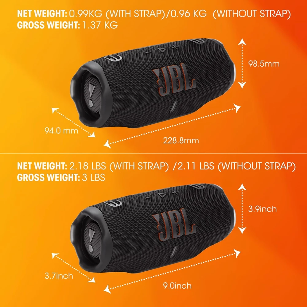 JBL Charge 6 nešiojama kolonėlė, juodos spalvos
