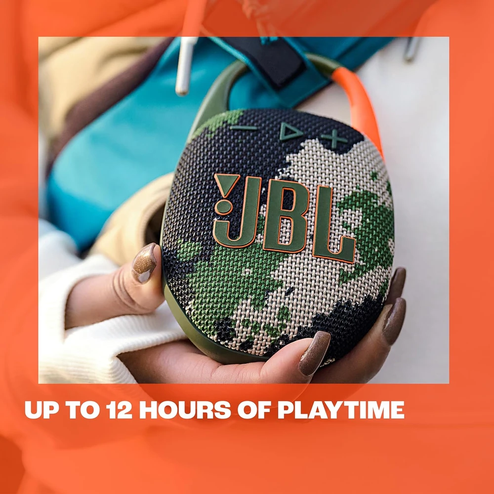 JBL Clip 5 nešiojama kolonėlė, spalva: juoda
