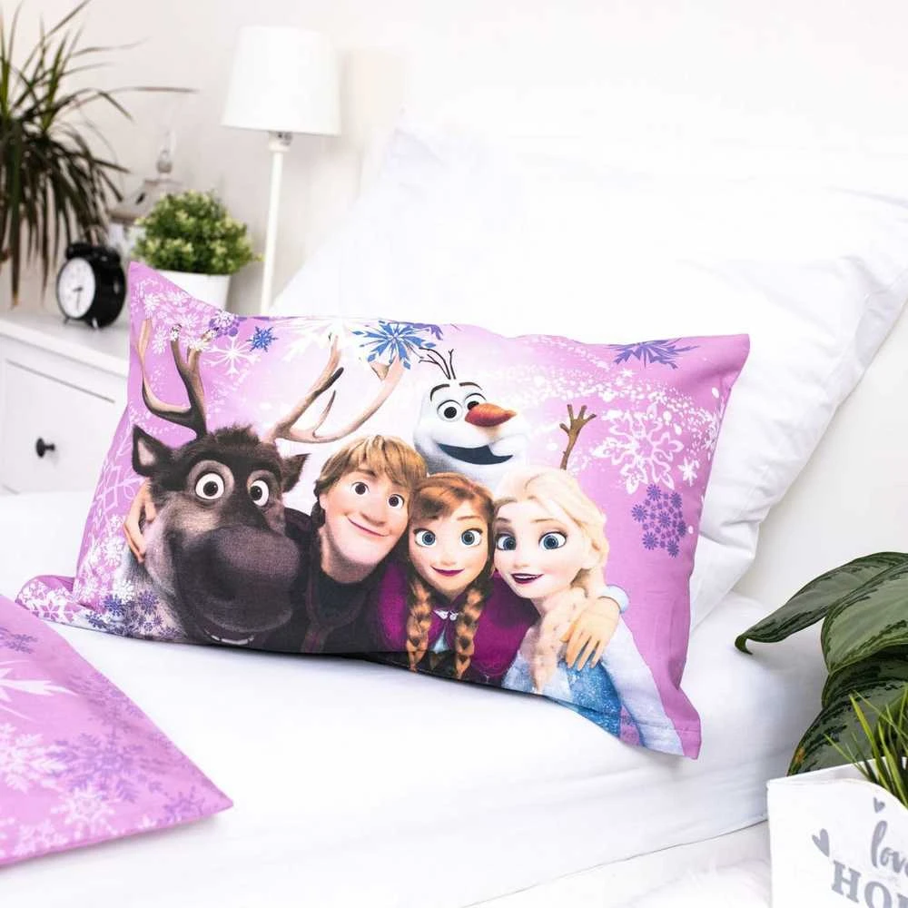 Jerry Fabrics vaikiška patalynė Disney Frozen, 100 x 135 cm, 100 % medvilnė, rožinė, 2 dalių, 23BS364