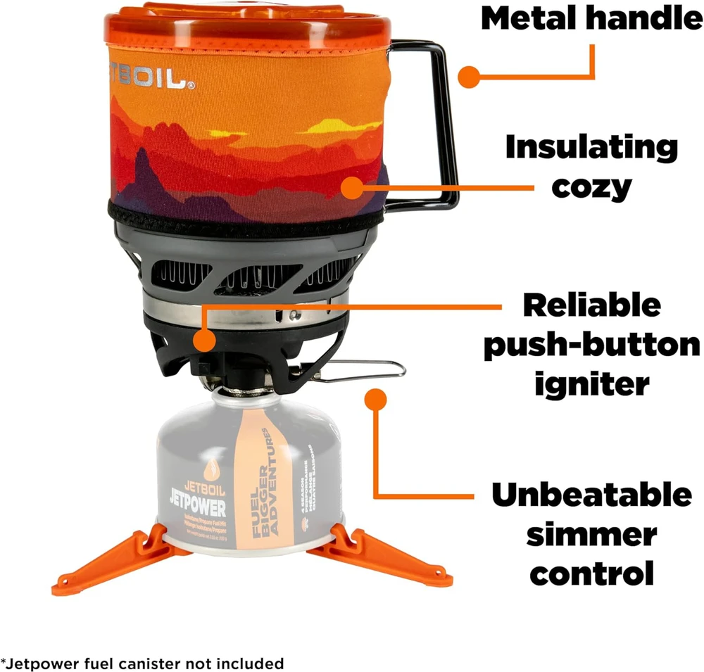 jetboil 550 kubinių pėdų „MiniMo“ nešiojama kepsninė „Sunset“
