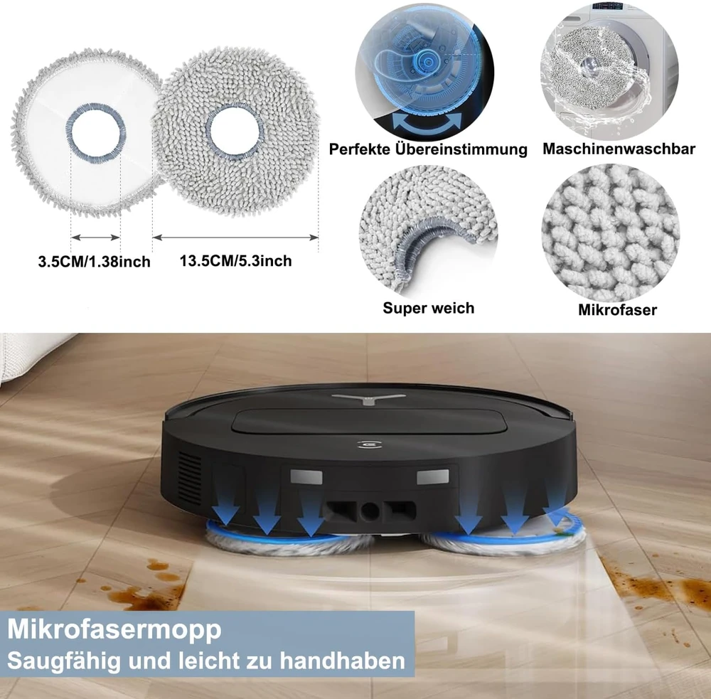 JKOISL priedų rinkinys Ecovacs Deebot T50 Omni, T50 Pro Omni ir T50 Max Pro robotams DE009