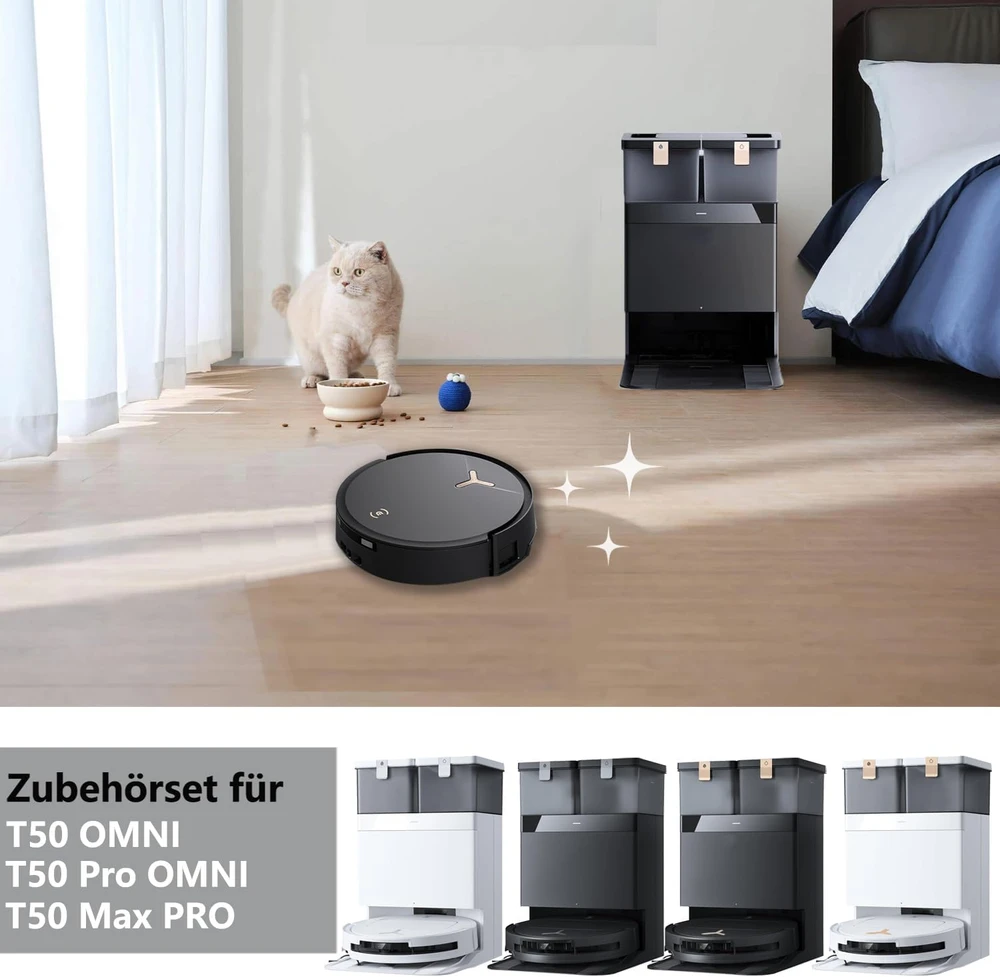 JKOISL priedų rinkinys Ecovacs Deebot T50 Omni, T50 Pro Omni ir T50 Max Pro robotams DE009