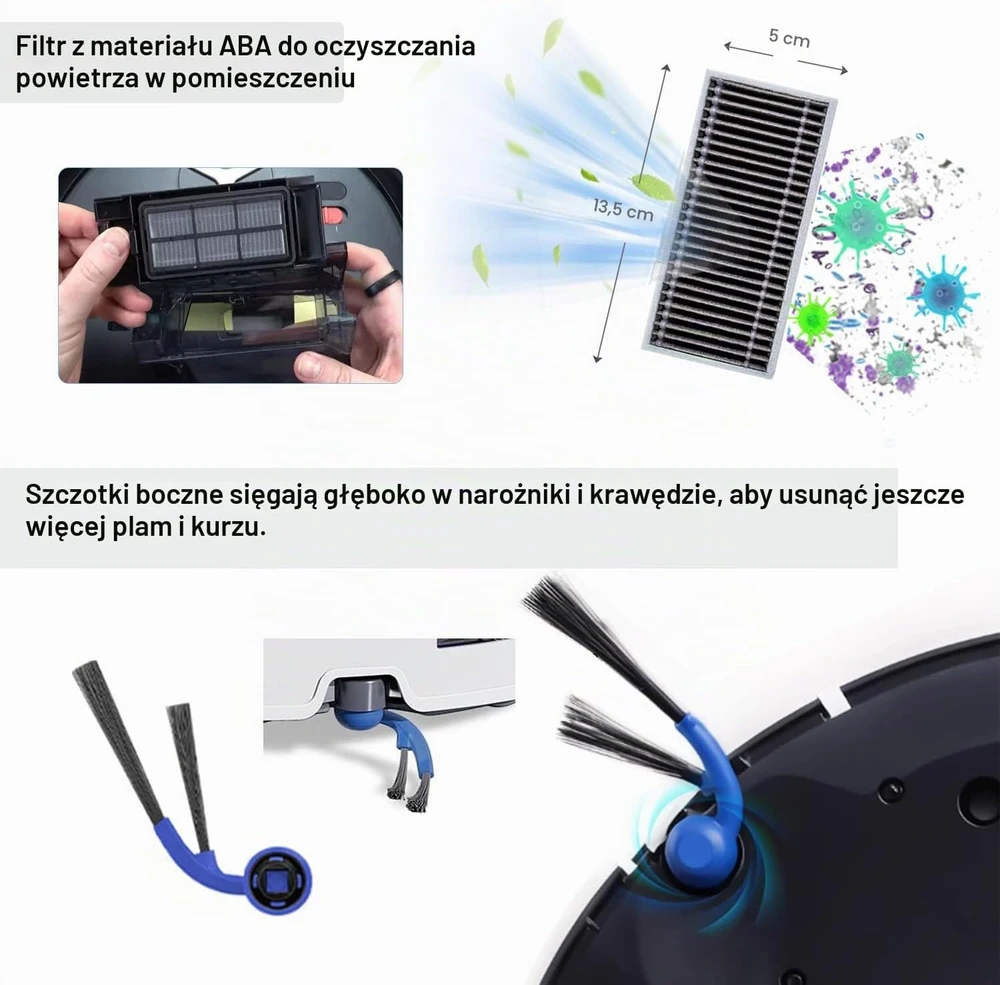 JKOISL priedų rinkinys robotui dulkių siurbliui Ecovacs Deebot T80 Omni DET80
