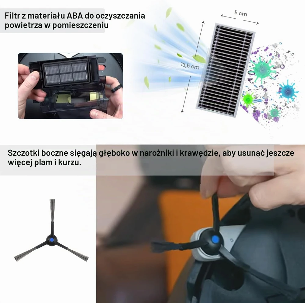 JKOISL roboto dulkių siurblio priedų rinkinys ECOVACS DEEBOT X8 PRO Omni/X8 Omni DE007