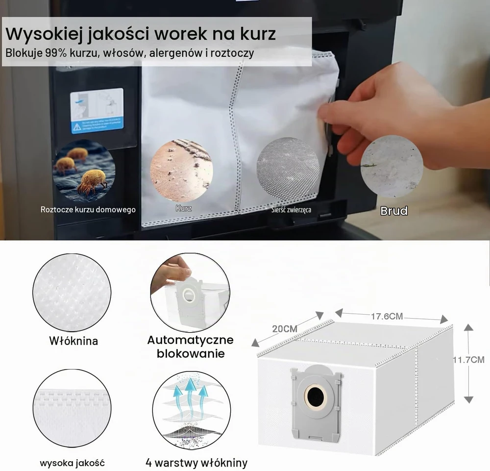 JKOISL roboto dulkių siurblio priedų rinkinys ECOVACS DEEBOT X8 PRO Omni/X8 Omni DE007