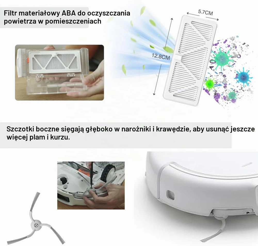 JKOISL robotų dulkių siurblių priedų rinkinys DJI ROMO P/A/S, 17 dalių, DJI ROMO