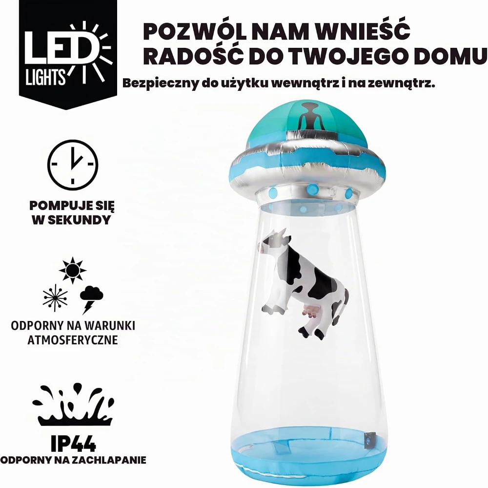 Joiedomi pripučiama Helovino sodo dekoracija NSO su LED apšvietimu 30169