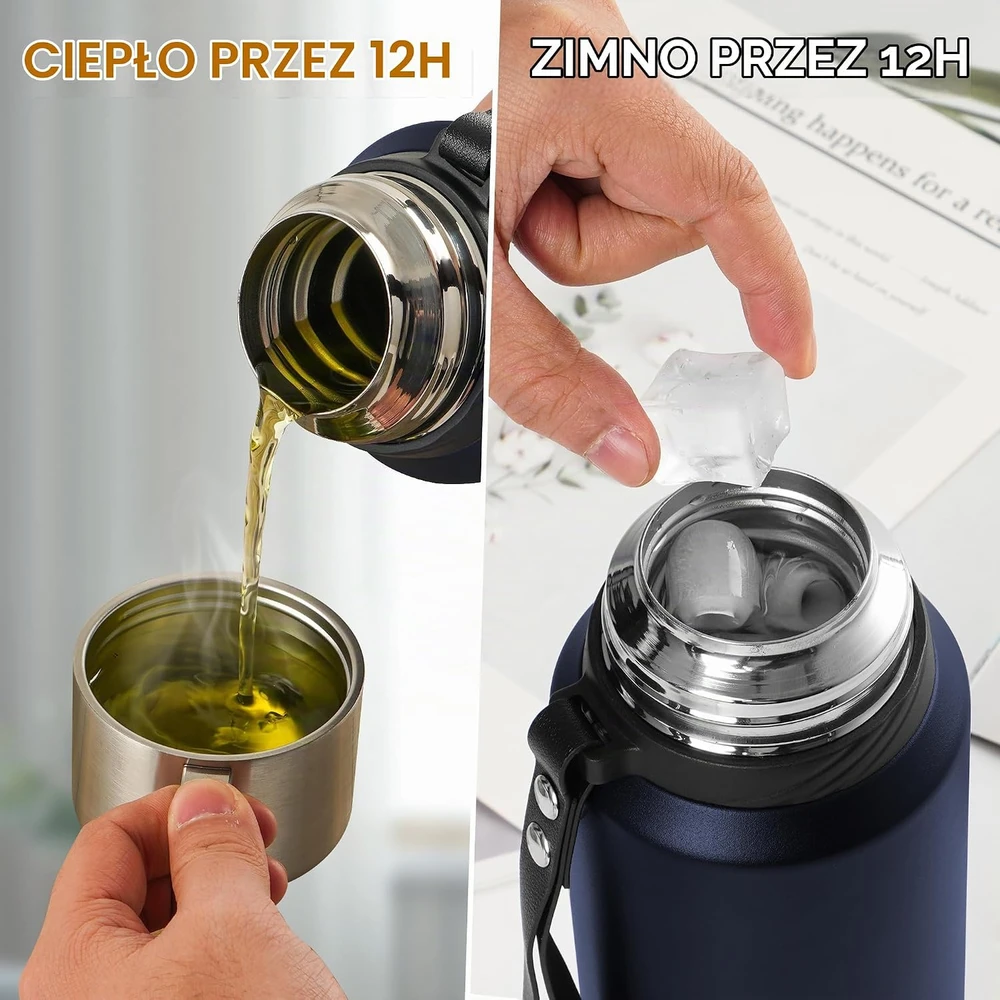 Jokisa nerūdijančiojo plieno termosas 800 ml su puodeliu ir arbatos sieteliu