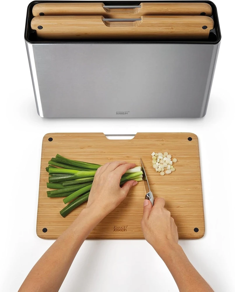 Joseph Joseph Joseph Folio Steel Bamboo 60229 4 el. sidabrinė