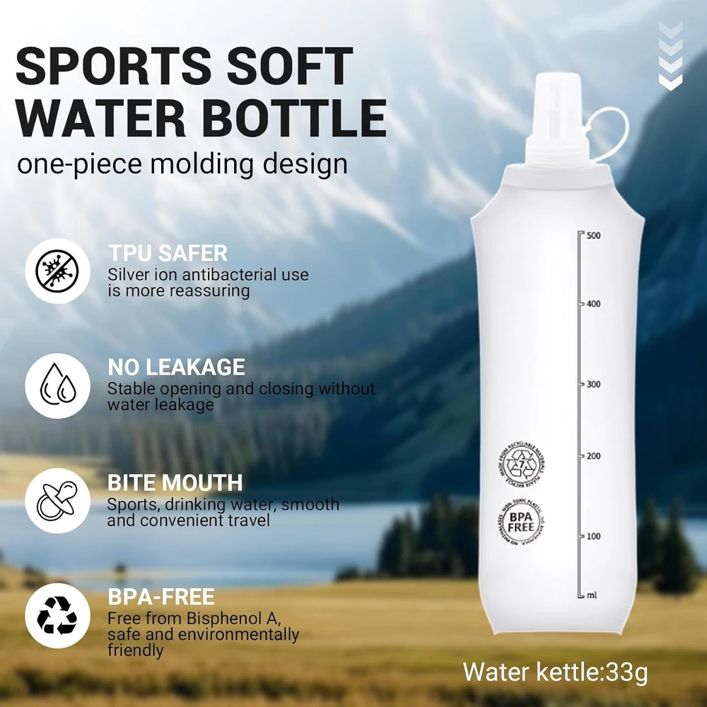 JOTOL bėgimo liemenė su buteliu, reguliuojama, atspindinti, 500 ml, unisex
