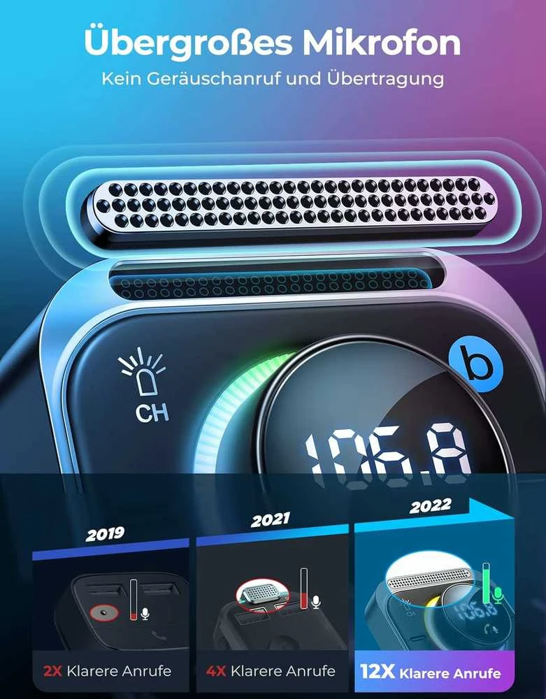 JOYROOM Bluetooth FM automobilinis siųstuvas