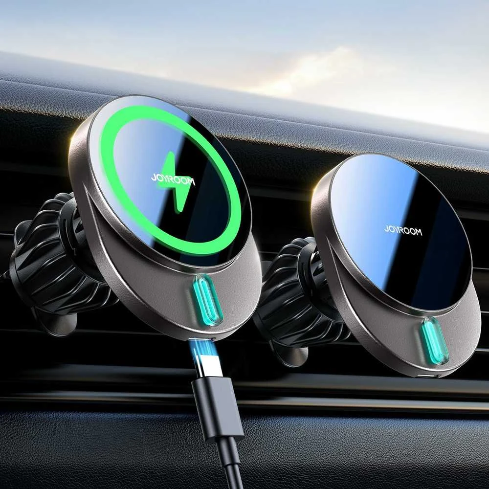 Automobilinis laikiklis-įkroviklis Joyroom JR-ZS409 MagSafe 15W juodas