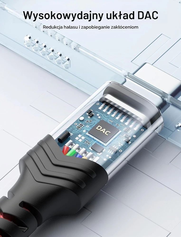 JSAUX 1 m USB-C–3,5 mm garso kabelis, CM0012