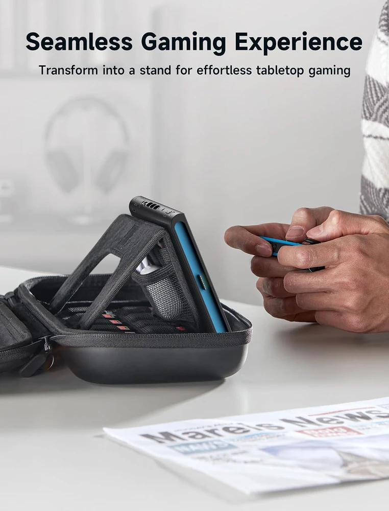 JSAUX apsauginis Nintendo Switch 2 konsolės dėklas su reguliuojamu stovu, BG0117