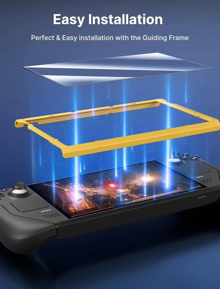 JSAUX grūdinto stiklo ekrano apsauga Steam Deck LCD ir OLED konsolėms, 2 vnt., GP0107TZ