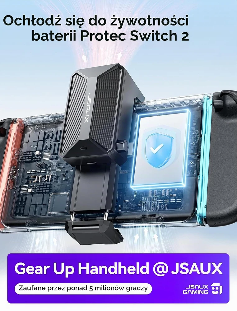 JSAUX Nintendo Switch 2 aušinimo ventiliatorius su USB-C jungtimi, 18 W, GP0201A