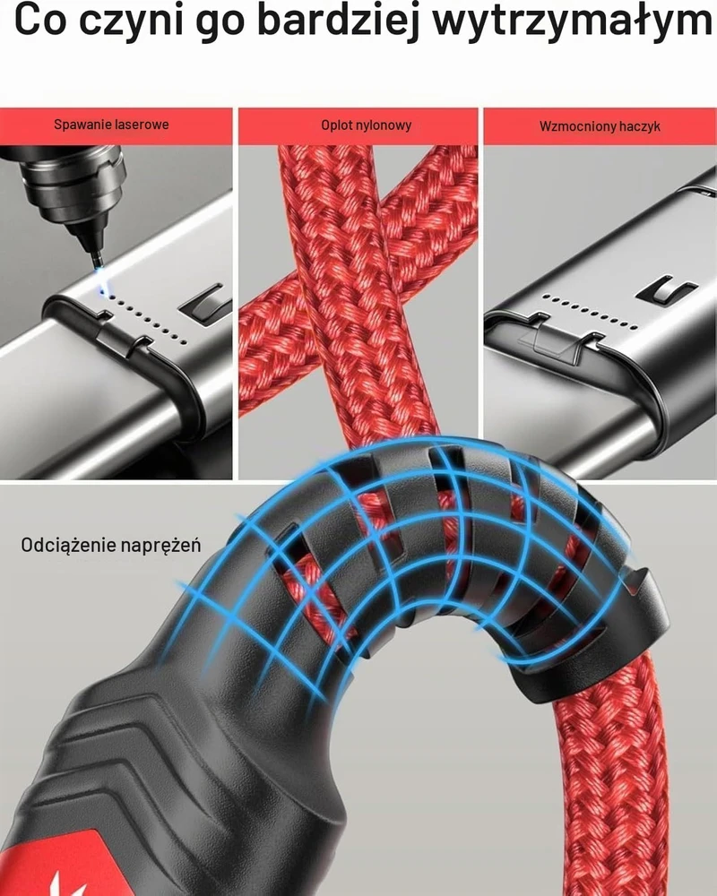 JSAUX USB-A–USB-C įkrovimo laidų rinkinys, 1 m ir 2 m, 25 W, 2 vnt., CC0011