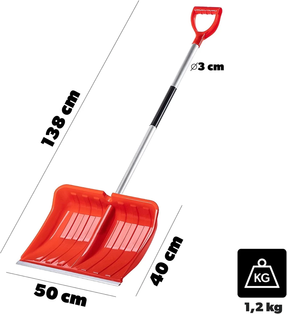 KADAX sniego kastuvas su aliuminio briauna, 50 × 138 cm, K6262