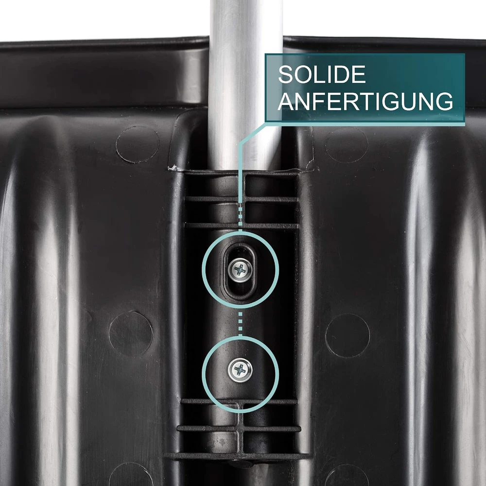 KADAX sniego kastuvas su ergonomine aliuminine rankena 132 cm, juodas K449