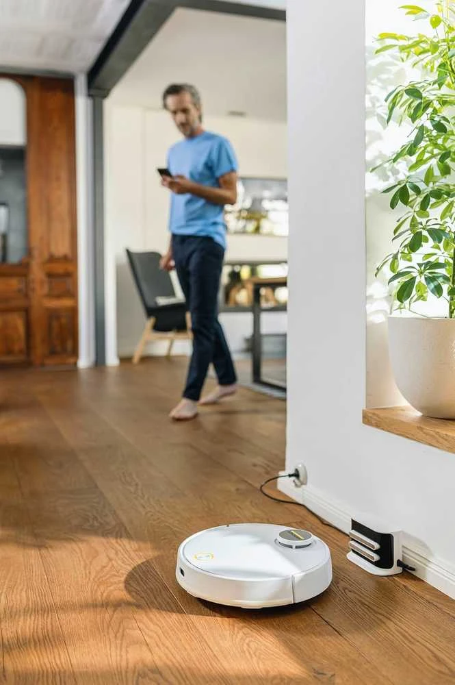 Dulkių siurblys-robotas Kärcher RCV 3 su plovimo funkcija, Baltas