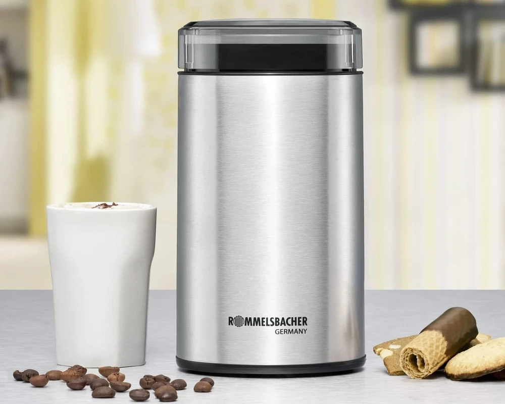 Kavamalė Rommelsbacher elektrinis kavos malūnėlis 200 W, 70 g, nerūdijantis plienas EKM 100