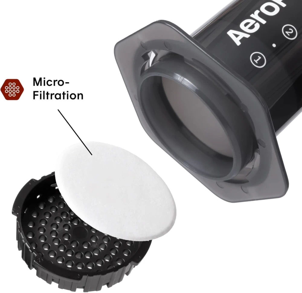 Kavos aparatas AeroPress rankinis kavos virimo aparatas su mikrofiltravimu, 295,74 ml A80