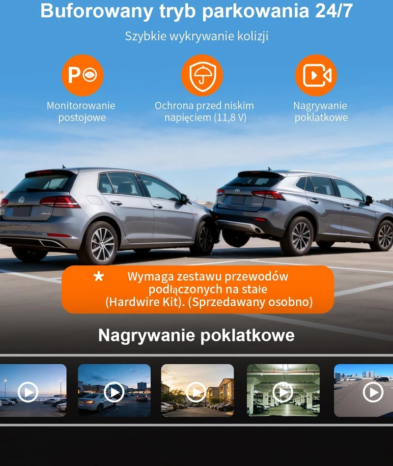 KAWA automobilių vaizdo registratorius 4K su galine 1080p kamera, GPS, Wi-Fi 6, CJ4519