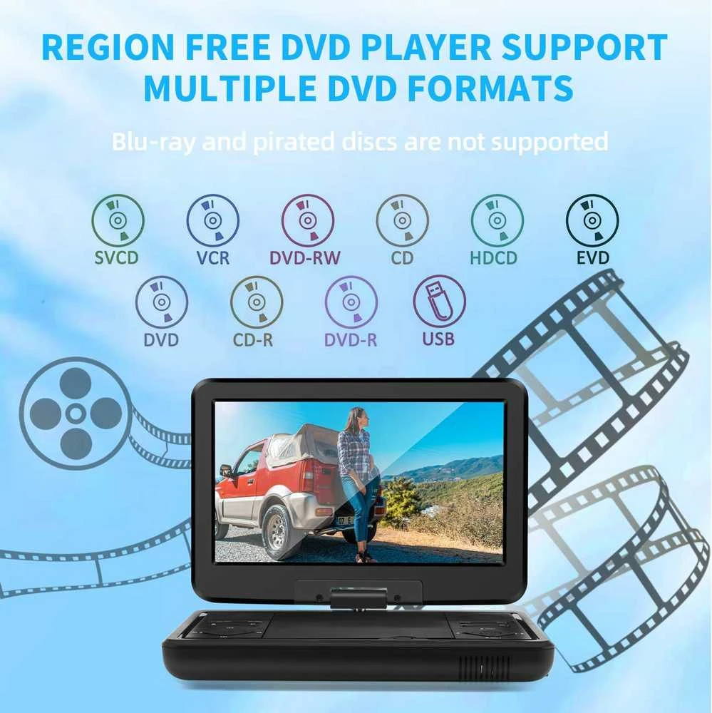 Vaizdo grotuvas KCR Nešiojamas DVD grotuvas