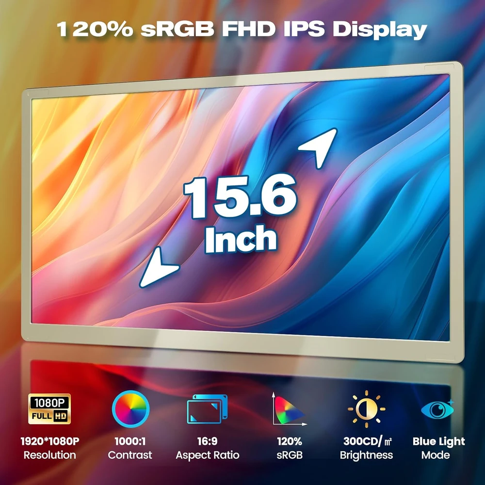 KEFEYA nešiojamasis papildomas monitorius 15,6 col. Full HD IPS, 60 Hz, S6