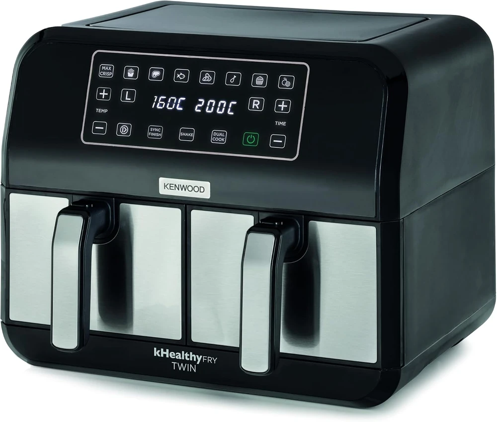 Kenwood HFM20.000MB gruzdintuvė Dviguba 8 l Atskirai stovinti 1700 W karšto oro gruzdintuvė Juodas