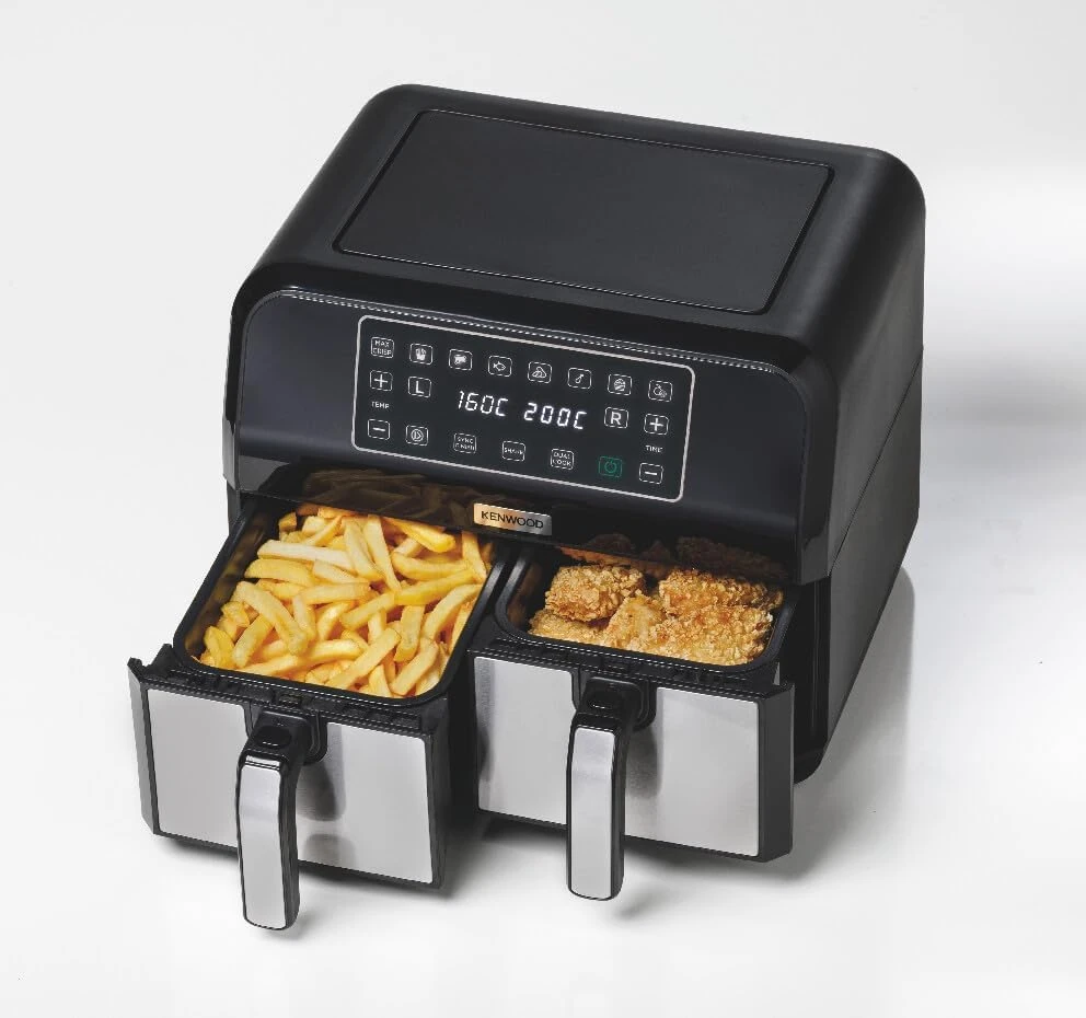 Kenwood HFM20.000MB gruzdintuvė Dviguba 8 l Atskirai stovinti 1700 W karšto oro gruzdintuvė Juodas