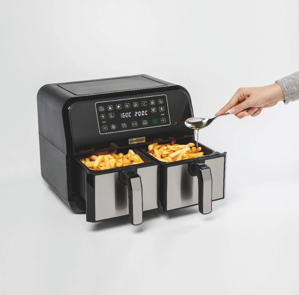 Kenwood HFM20.000MB gruzdintuvė Dviguba 8 l Atskirai stovinti 1700 W karšto oro gruzdintuvė Juodas