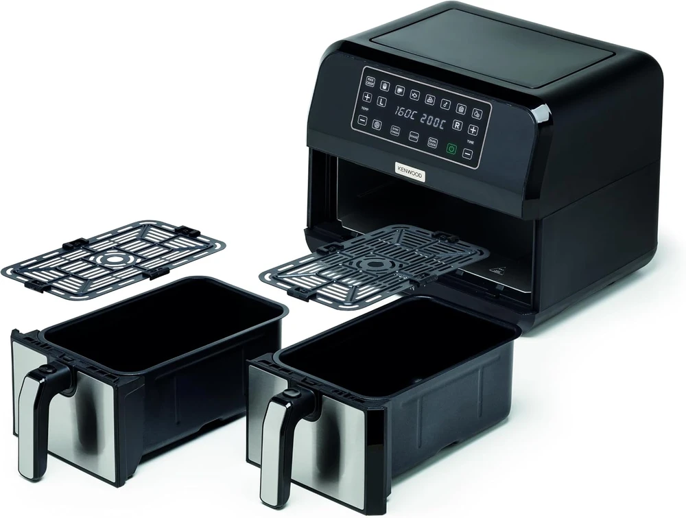 Kenwood HFM20.000MB gruzdintuvė Dviguba 8 l Atskirai stovinti 1700 W karšto oro gruzdintuvė Juodas