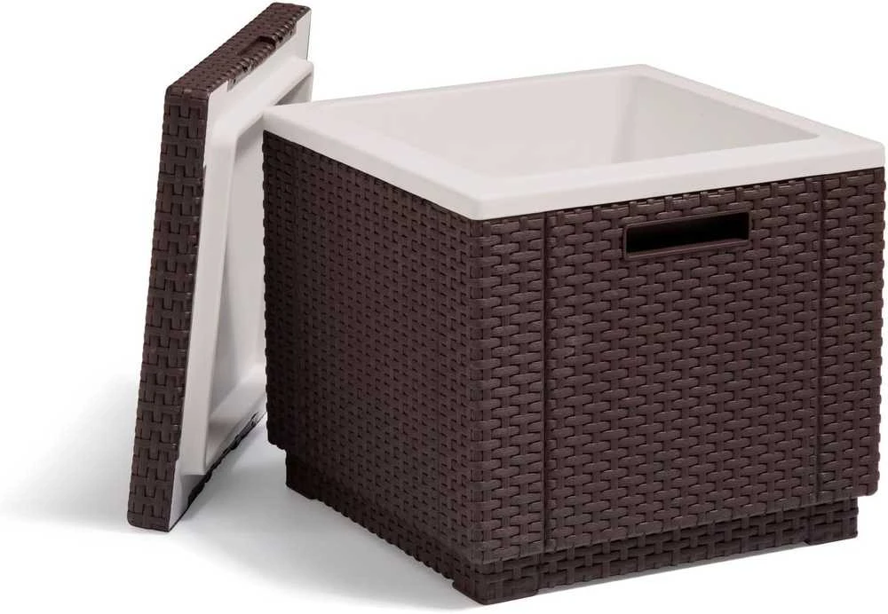 Curver Sodo stalas - daiktadėžė Ice Cube, rudas