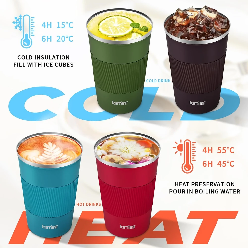 KETIEE termopuodelis 380 ml iš nerūdijančiojo plieno KT-TZYUK0144