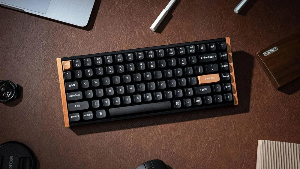 Keychron mechaninė belaidė klaviatūra K2 HE, 75% QMK, Gateron magnetiniai jungikliai, RGB, Bluetooth, USB-C