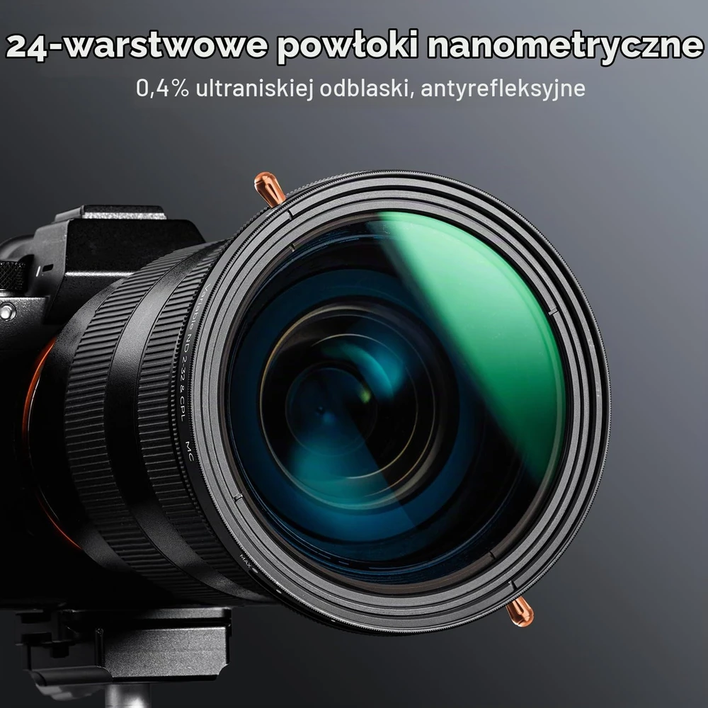 K&F CONCEPT 2 viename kintamo ND2–ND32 ir CPL filtras 67 mm AU-KF01.2405