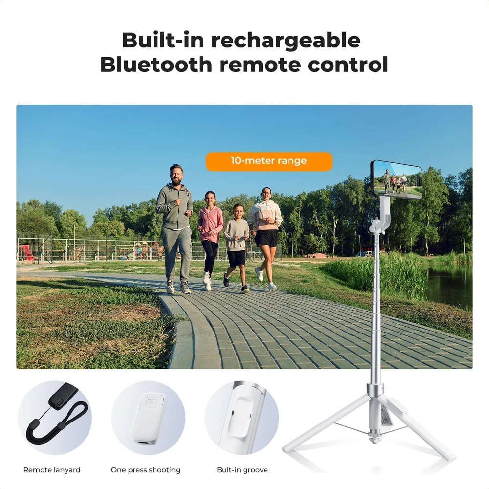 K&F CONCEPT 3 viename telefono trikojis ir magnetinė asmenukių lazda su Bluetooth pulteliu X97C6
