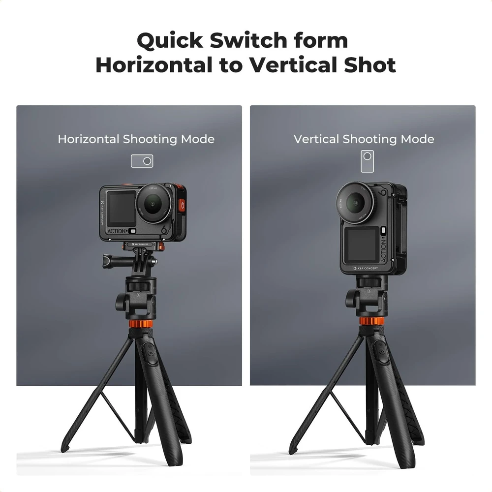 K&F CONCEPT aliumininis kameros narvelis DJI Osmo Action 6 su karštosios jungties laikikliu KF12.0026