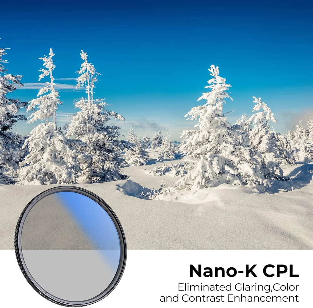 K&F CONCEPT apskritas CPL poliarizacinis objektyvo filtras 49 mm, 18 sluoksnių KF01.1310V4