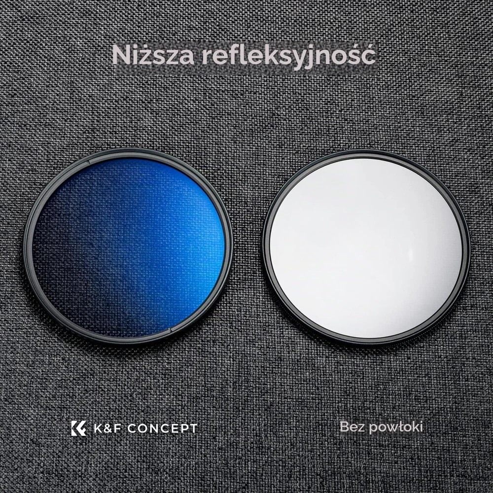 K&F CONCEPT CPL poliarizacinis objektyvo filtras 55 mm su 18 sluoksnių nanodanga KF01.1312V4